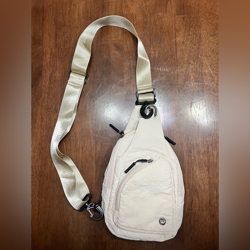 Westbronco travel crossbody sling bag cream color